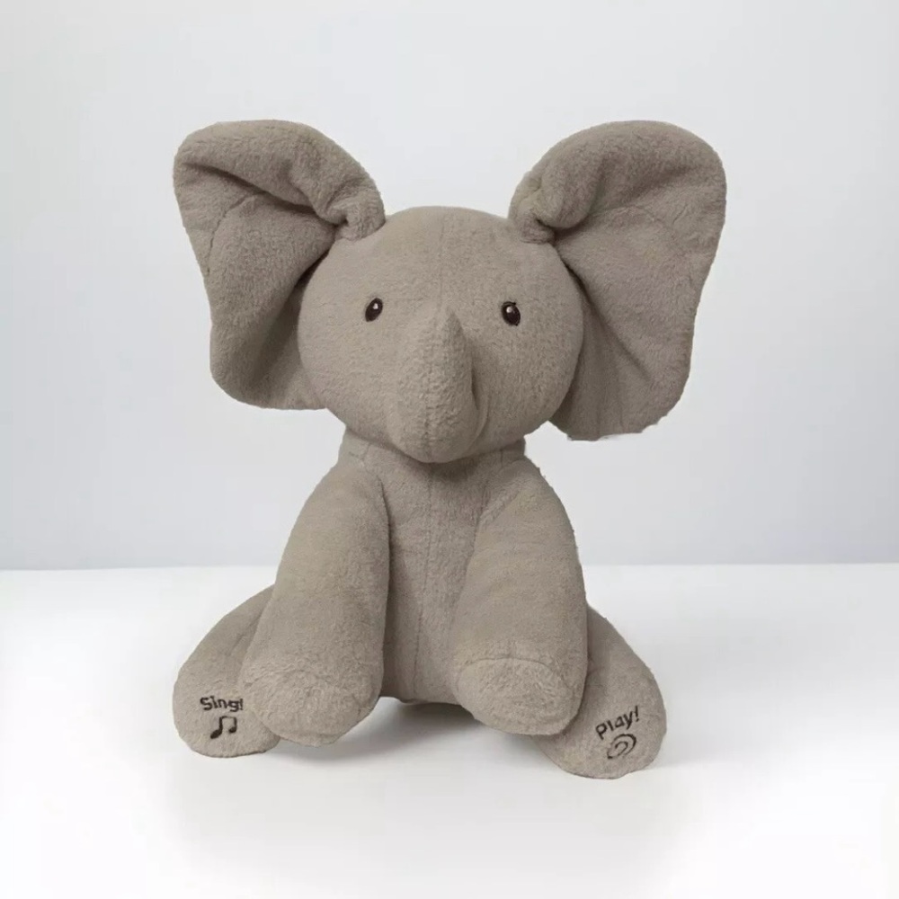 Gund Flappy Elephant Interactive Plush Toy Animal Sings Animated Peekaboo
